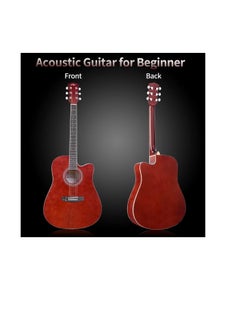 Megarya 41 Inch Wine Red Color Acoustic Guitar for Beginner Adult, 41 Inch Kids Students Cutaway Acustica Guitarra with Gig Bag   Show drafts  - Image 2