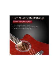 Megarya 41 Inch Wine Red Color Acoustic Guitar for Beginner Adult, 41 Inch Kids Students Cutaway Acustica Guitarra with Gig Bag   Show drafts  - Image 4