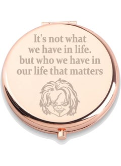 WUSUANED WUSUANED Scary Scar Chucky Makeup Mirror Horrible Movie Character Mirror Horror Fan Gifts Chucky Lover Gift (Scary Scar Chucky Mirror) 