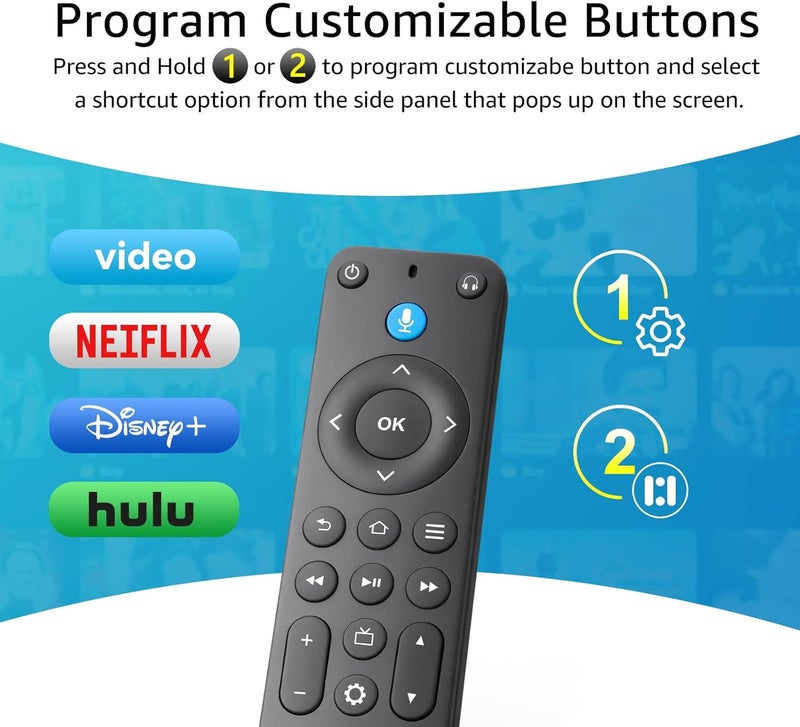 جهاز تحكم صوتي بديل لـ Fire-Stick/TV Cube ولأجهزة التلفزيون الذكية Insignia/Toshiba/Pioneer/AMZ - Image 5