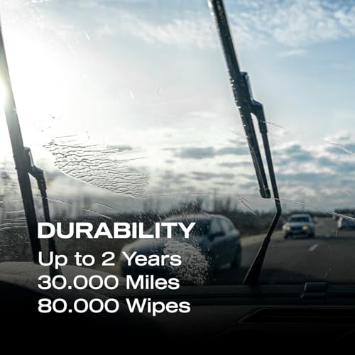Nasiol GlasShield Nano Rain Repellent Spray Kit, Windshield&Glass Ceramic Coating, Super Hydrophobic to 30000 Miles, Super Easy Application Spray&Wipe, Clear Vision for Safe Driving, Easy Ice Removal - Image 5