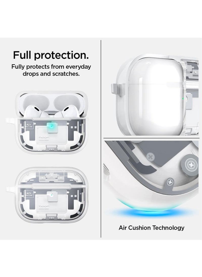 Spigen - Ultra Hybrid MagFit Airpods Pro 2 Case Cover with MagSafe 2023 / 2022 (USB-C / Lightning) 2nd Generation with Carabiner - Zero One - Image 1