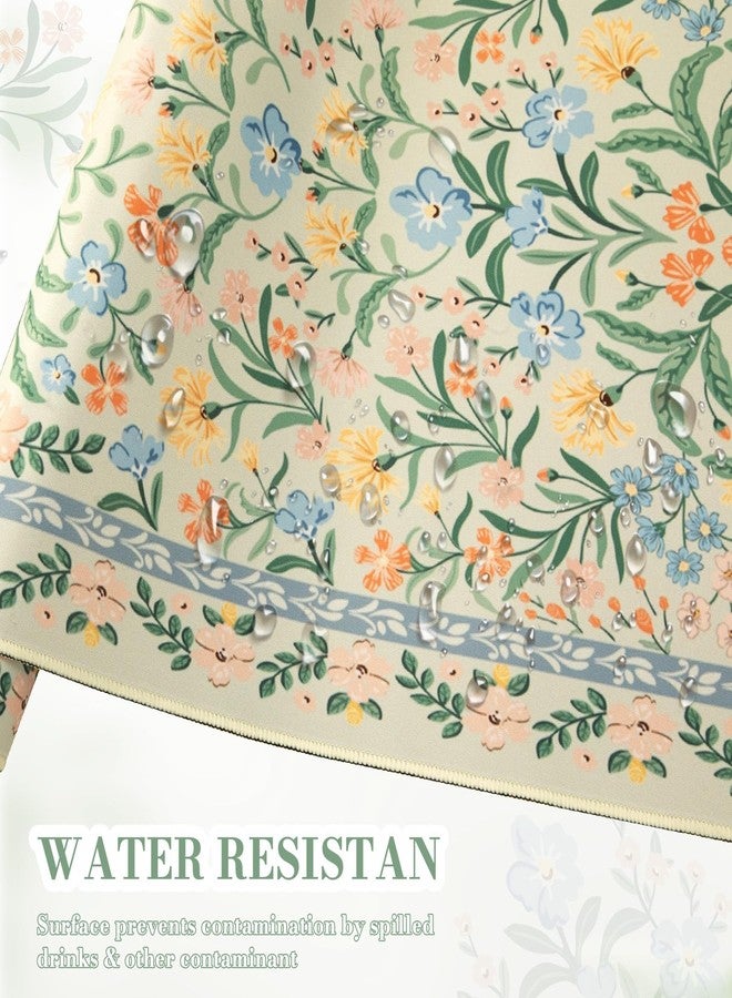 iCasso Desk Matt for Desktop, Desk Pad Mat, Green Floral Computer Mat for Keyboard and Mouse, XXL Large Mouse Pad, Anti-Slip Big Mousepad with Stitched Edges (Green) - Image 5