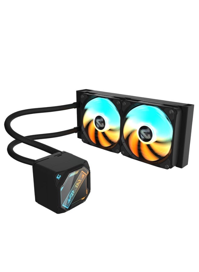 GIGABYTE GME 240 AIO Liquid CPU Cooler | 240mm Radiator | Dual ARGB Fans | Anti-Leak Design | Silent Performance | Intel & AMD Compatible | Braided Tubes | Black Edition - Image 5