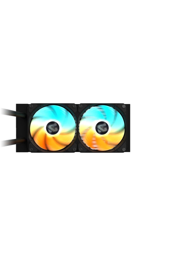 GIGABYTE GME 240 AIO Liquid CPU Cooler | 240mm Radiator | Dual ARGB Fans | Anti-Leak Design | Silent Performance | Intel & AMD Compatible | Braided Tubes | Black Edition - Image 3