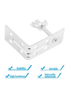 Generic 4 Pcs Corner Braces, Silver L Brackets for Mounting Shade, Wall Mount Angle Connector Brackets for Wood Bamboo Shelf, Wardrobes, Cabinets with Screws  - Image 2