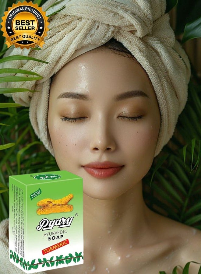 Pyary 3 Pieces Ayurvedic Turmeric Soap 75gram - Image 3