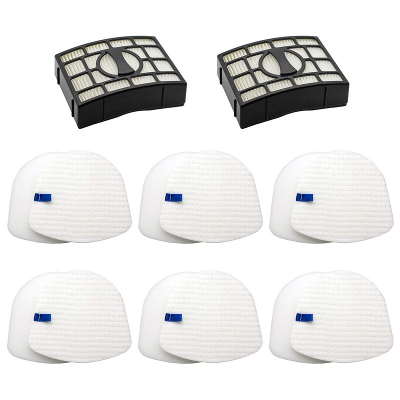 Lemige Vacuum Filters Replacement Parts for Shark Navigator Zero-M Lift-Away Upright Vacuum UV650 UV725 ZU560 ZU560C ZU561 ZU562 ZU572, 2 Post Filters + 6 Foam& Felt Filters Kit, XHEPA560 & XFFK560 - Image 1