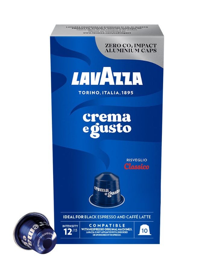 Lavazza - Crema E Gusto Classico Coffee Capsules 10 Capsules (57g) - Image 1