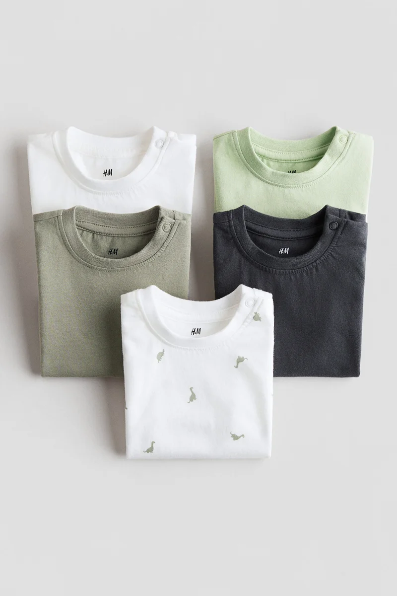 H&M 5-pack cotton T-shirts