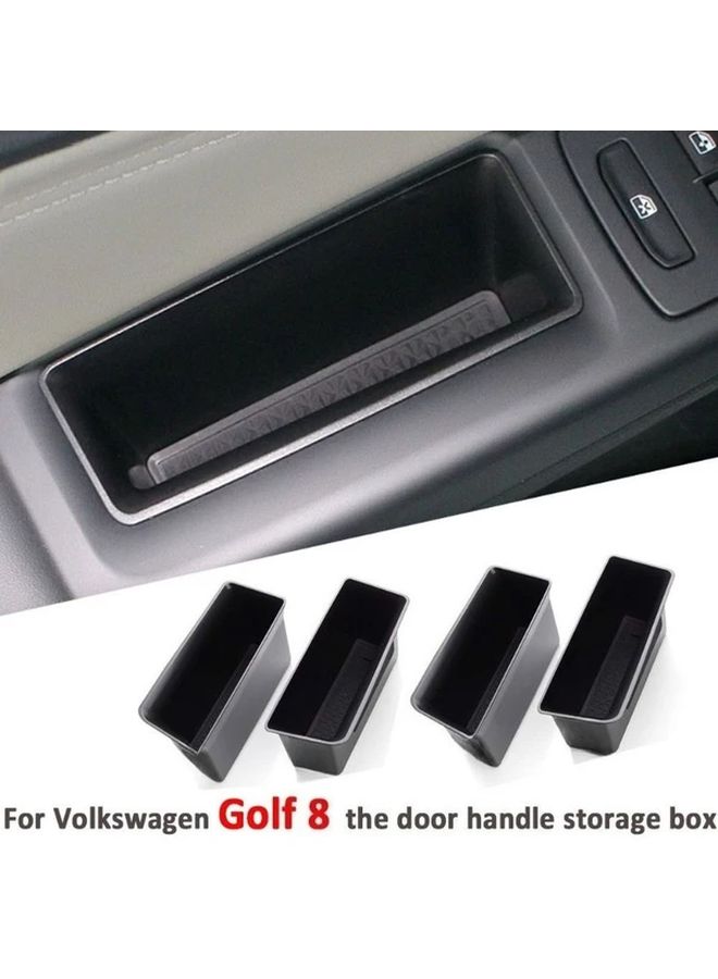 Car Side Door Armrest Storage Box Organizer 4 Pcs For Volkswagen Golf Mk8 2020 2021 - Image 1