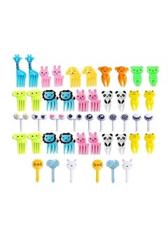 ORiTi 46 Pcs Cute Fork For Kids Food Fruit Bento Box Decoration Fork Cake Small Fork Party Supplies  - Image 5