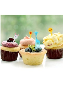 ORiTi 46 Pcs Cute Fork For Kids Food Fruit Bento Box Decoration Fork Cake Small Fork Party Supplies  - Image 4