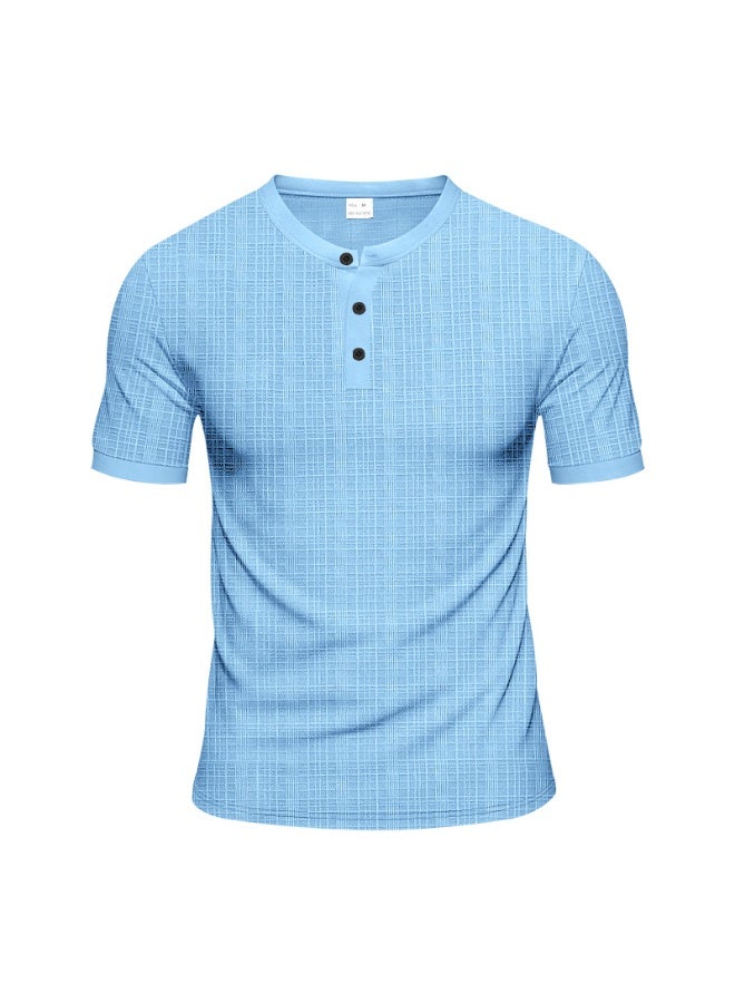 Loose Casual Short Sleeve Men's T-shirt Bamboo Fiber Summer Breathable Vintage  Shirt - Image 1