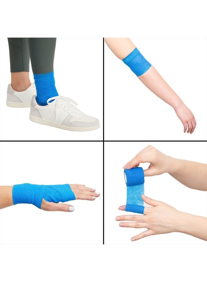 Juvale 24 Rolls Colorful Self Adhesive Bandage Wrap 3 Inch x 5 Yards - Cohesive First Aid Tape for Sports, Vet, Medical, Tattoo (12 Colors) - Image 2