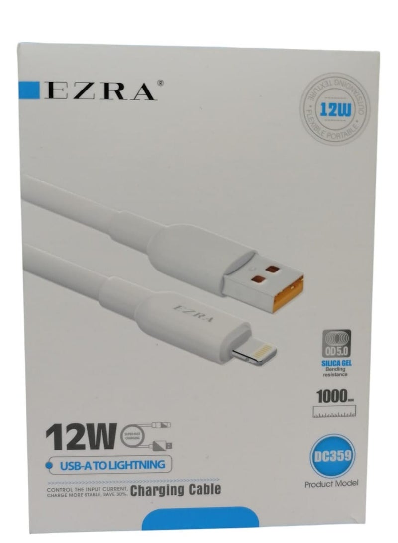 كابل شحن EZRA USB-A إلى Lightning 12W