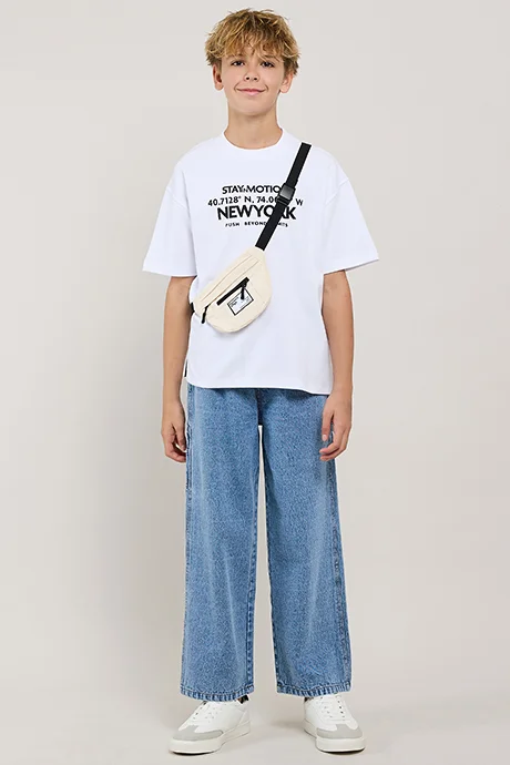 R&b Printed T-Shirt with Crossbody Pouch