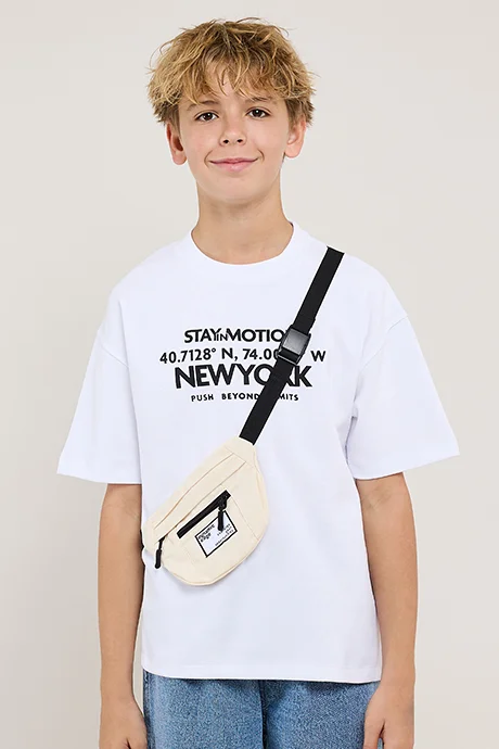 R&b Printed T-Shirt with Crossbody Pouch