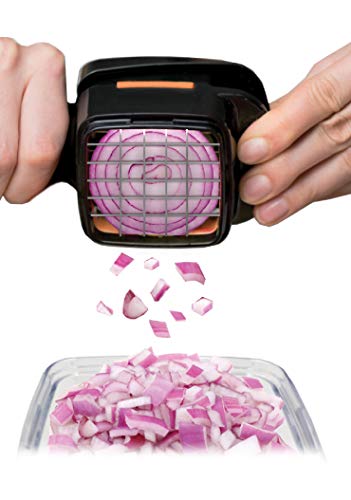 Nutrichopper with Fresh-keeping container Vegetable Chopper Onion Egg Slicer - Slices Cubes Wedges Multi-purpose Food Stainless Steel Blades Veggie As Seen On TV Set of 2 - Image 2