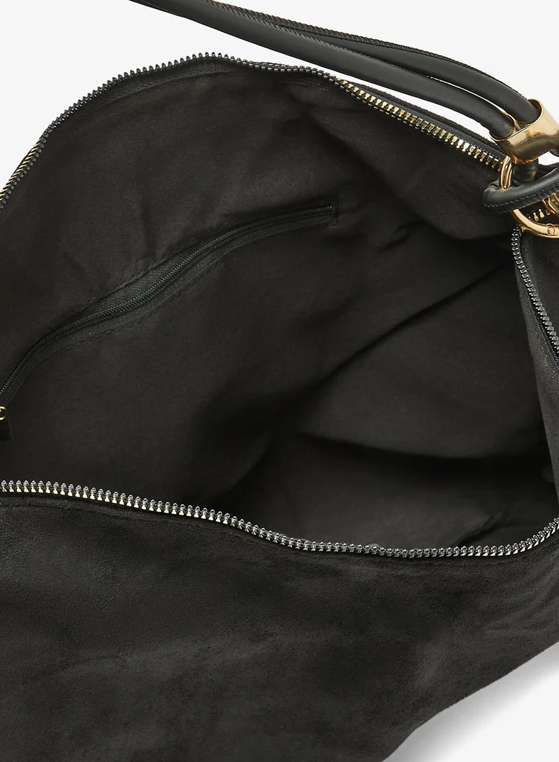 Ella Black Classic Suede Slouch Tote Bag for Women | Best Price UAE