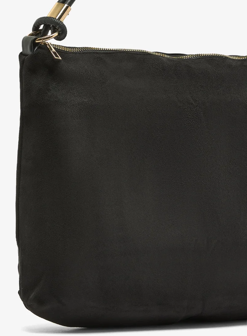 Ella Black Classic Suede Slouch Tote Bag for Women | Best Price UAE