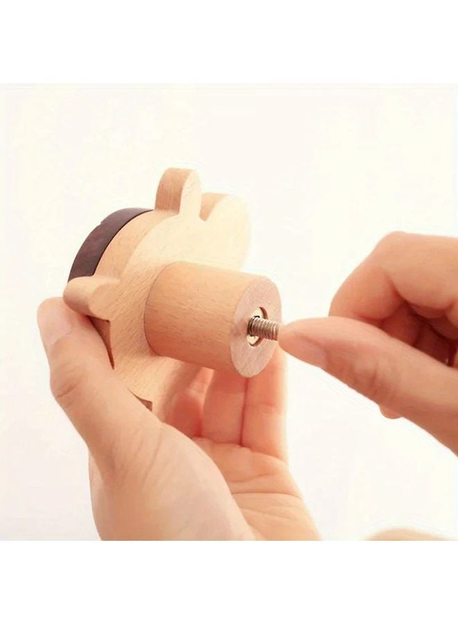 حامل الحائط سلحفاة الصدفة البيضاء، رف معاطف زخرفي، منظف تخزين، خشب طبيعي - Image 3