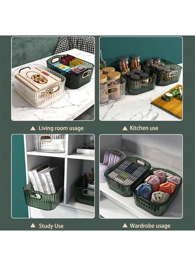 KHAJUL 2Pcs Cosmetic Storage Box, Desktop Storage Box, Storage Box Dresser Skin Care Sundries and Table Snacks Storage Basket for Dressing Table Countertop Bathroom - Image 5