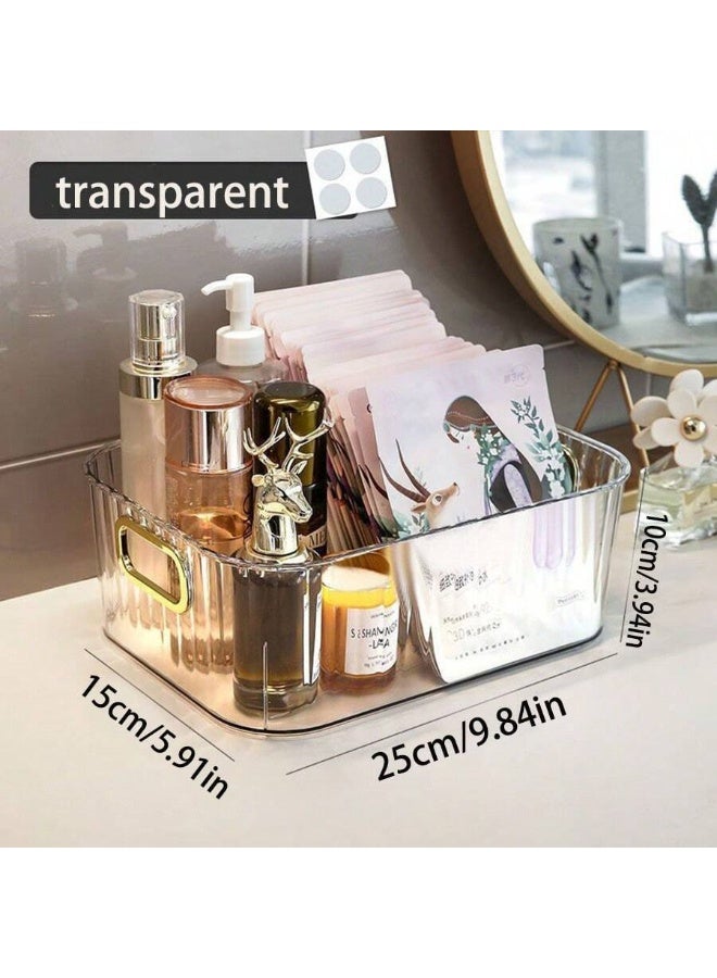 KHAJUL 2Pcs Cosmetic Storage Box, Desktop Storage Box, Storage Box Dresser Skin Care Sundries and Table Snacks Storage Basket for Dressing Table Countertop Bathroom - Image 2