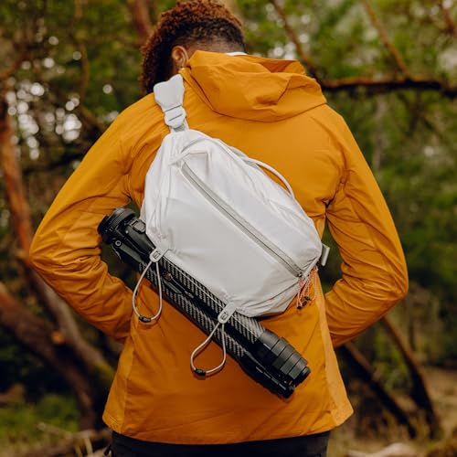Peak Design Outdoor Sling 7L, Cloud, Padded Adjustable Shoulder Strap for Crossbody or Waist Carry, 10 Pockets, Ideal for Carrying Cameras and Essentials, Versatile Sling Bag for Men and Women - Image 5