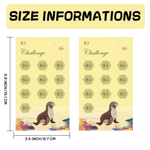 SMARSTICKER 32 Pcs Savings Challenge Trackers Money Saving Wallet Budget Savings Cards for Cash Envelope - 5.9 x 3.4 Inch Money Organizer Book Budgets Savings Challenges Planner - Image 2