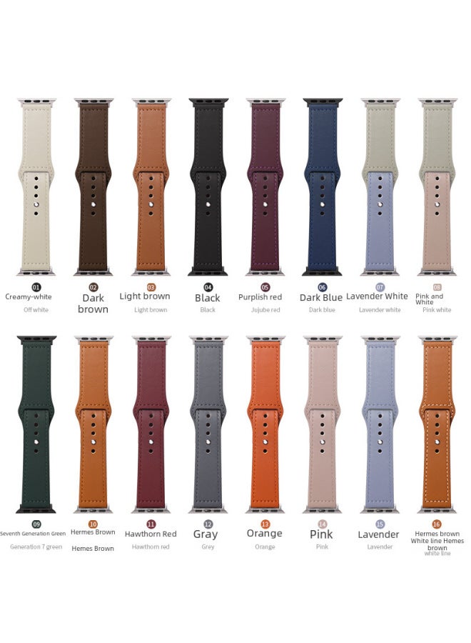 YLZ For Apple Watch Strap Iwatch543se Universal Business Single Nail Cowhide Apple Watch 6 Strap - Image 5