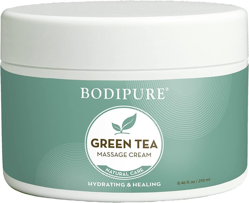 BODIPURE Green Tea Massage Cream  Rich in Antioxidants to Rejuvenate Dry Skin  Skin Moisturizing and Relaxing Sore Muscles 846 Ounce - Image 1