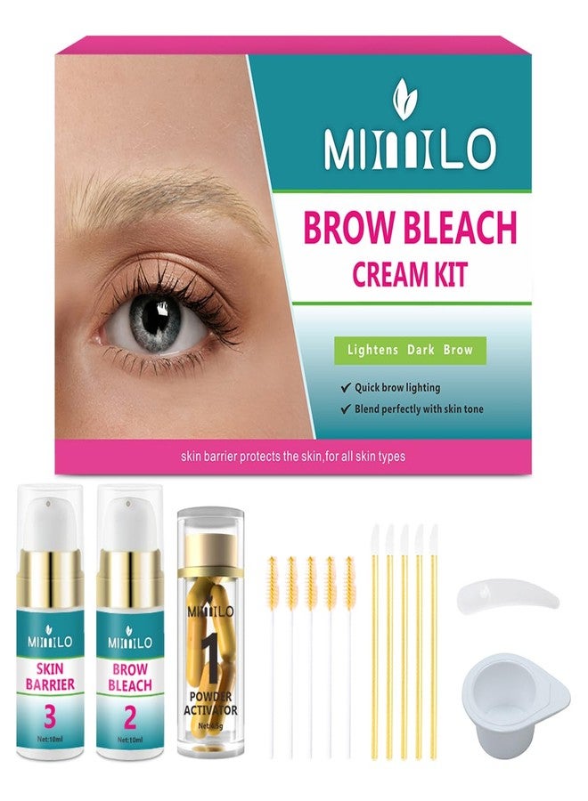SHEEYOON Eyebrow Color Lightening Cream, Brow Bleach Cream Kit Lighten Dark Brow Color, 5 Application Kit - Image 1
