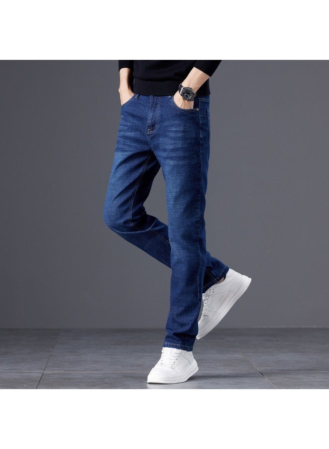 Fapai Stylish And Tall Autumn/winter Men's Jeans, Fashionable And Handsome Straight-leg Youth Pants For Men - Image 3