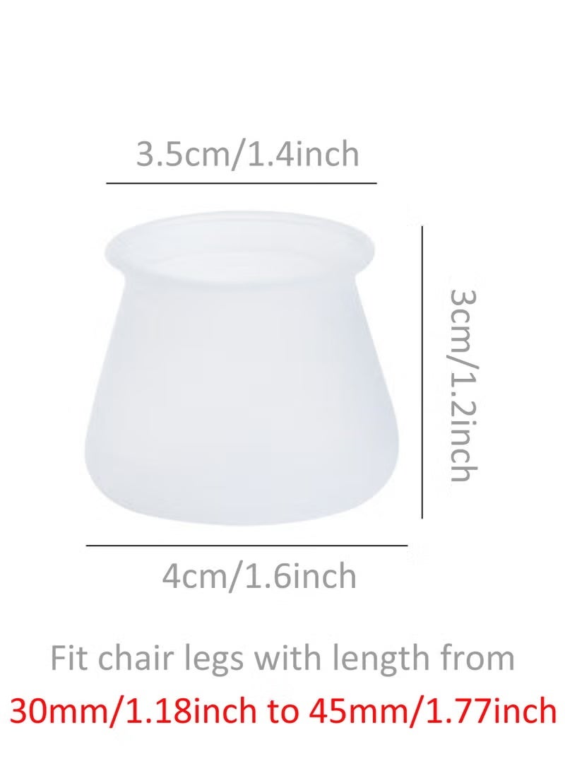 Generic 32 PCS Furniture Silicon Protection Cover, Chair Leg Caps Silicone Floor Protector Round Furniture Table Feet Cover, Anti-Slip Bottom Chair Pads - Image 3