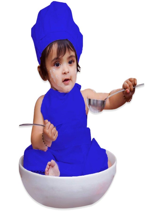 HIBA Baby Boy's and Baby Girl's masterchef apron for photoshoot blue colour - Image 2