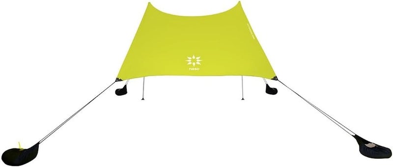 Neso Grande Portable Beach Tent Sun Shelter Lightweight Beach Shade Canopy Easy Setup for Family Outings Patented Reinforced Corners UPF 50 Sun Protection 7ft Tall 9 x 9ft Lemon - Image 2