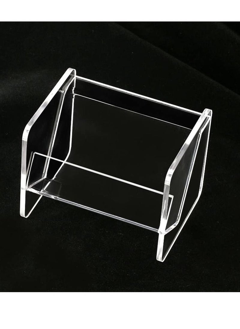 Excefore Business Card Holder, Acrylic Business Card Holder for Desk Clear Business Card Stand Desktop Business Card Holders Plastic Business Card Display for Exhibition, Home, and Office  - Image 1