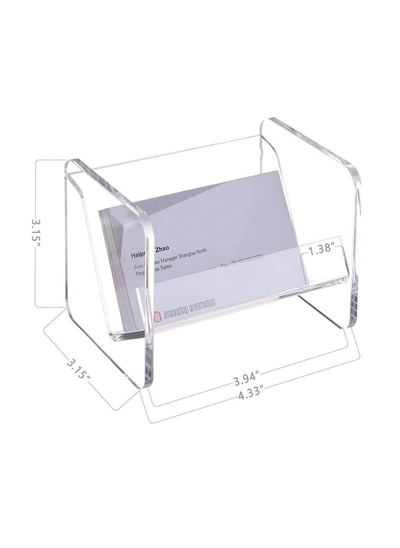 Excefore Business Card Holder, Acrylic Business Card Holder for Desk Clear Business Card Stand Desktop Business Card Holders Plastic Business Card Display for Exhibition, Home, and Office  - Image 3