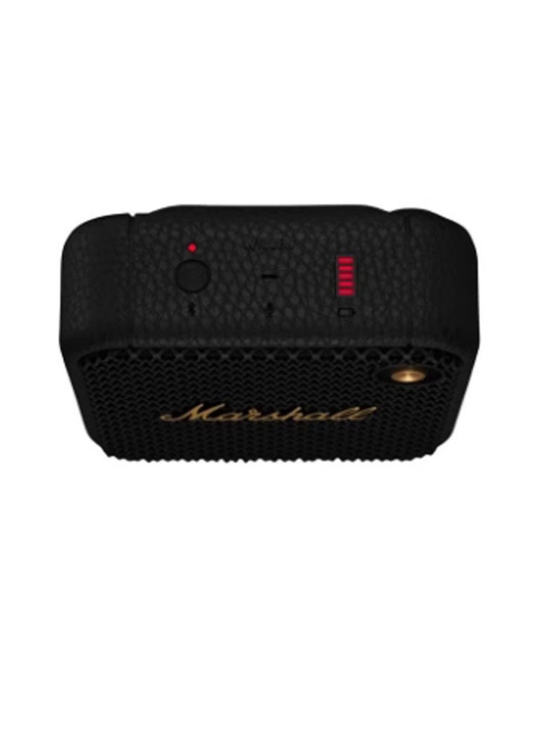 Marshall Willen Bluetooth Speaker, Wireless, 15+ Hours Playtime, Water-Resistent, Quick Charge, Stackable - Brass And Black - Image 2