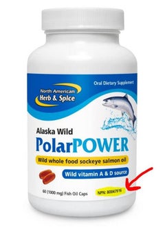 North American Herb & Spice North American Herb and Spice, Polar Power Gel-Capsules, 60-Fish Oil Caps.  - Image 3