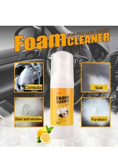 Y&D Multipurpose Foam Cleaner, 2PCS Cleaner for Car and House Lemon Flavor, Seat Upholstery Strong Stain Remover, Cleaning Spray Car, Home, Kitchen (2 X 60ml)  - Image 3