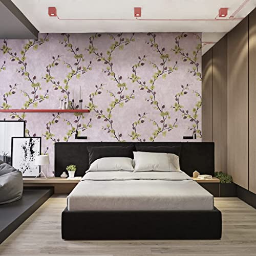 ELTON DIY Wall Paper/Wall Sticker Self Adhesive Nature Floral Elegant Living Room Bed Decoration Interior Exterior Easily Removable Furniture Film (45 x 600 Cms, Breezy Spring Leaves Pink, EL112) - Image 4