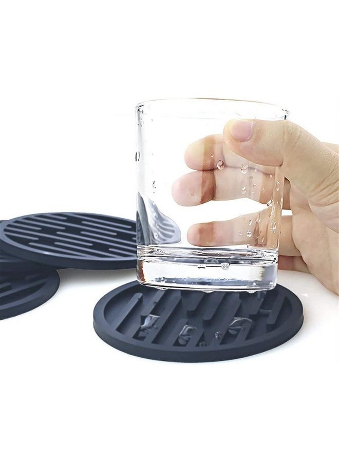 MY CREATIVE HUT My Creative Hut Silicone Coasters Set of 6 Pot Holder Drink Coasters Perfect Tea Coasters for Dining Table for Hot Pots All Type of Glasses Mugs hot and Cold (Grey) - Image 5