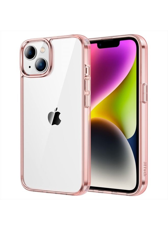 Jetech Case for iPhone 14 6.1-Inch, Non-Yellowing Shockproof Phone Bumper Cover, Anti-Scratch Clear Back (Rose Gold) - Image 1