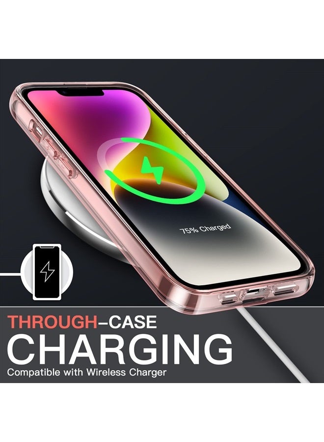 Jetech Case for iPhone 14 6.1-Inch, Non-Yellowing Shockproof Phone Bumper Cover, Anti-Scratch Clear Back (Rose Gold) - Image 4