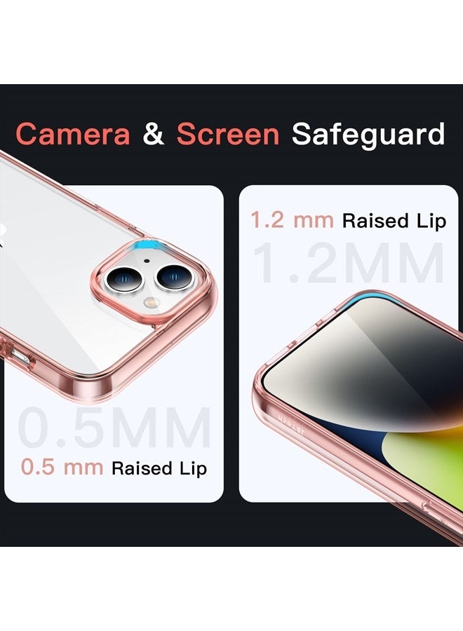 Jetech Case for iPhone 14 6.1-Inch, Non-Yellowing Shockproof Phone Bumper Cover, Anti-Scratch Clear Back (Rose Gold) - Image 5