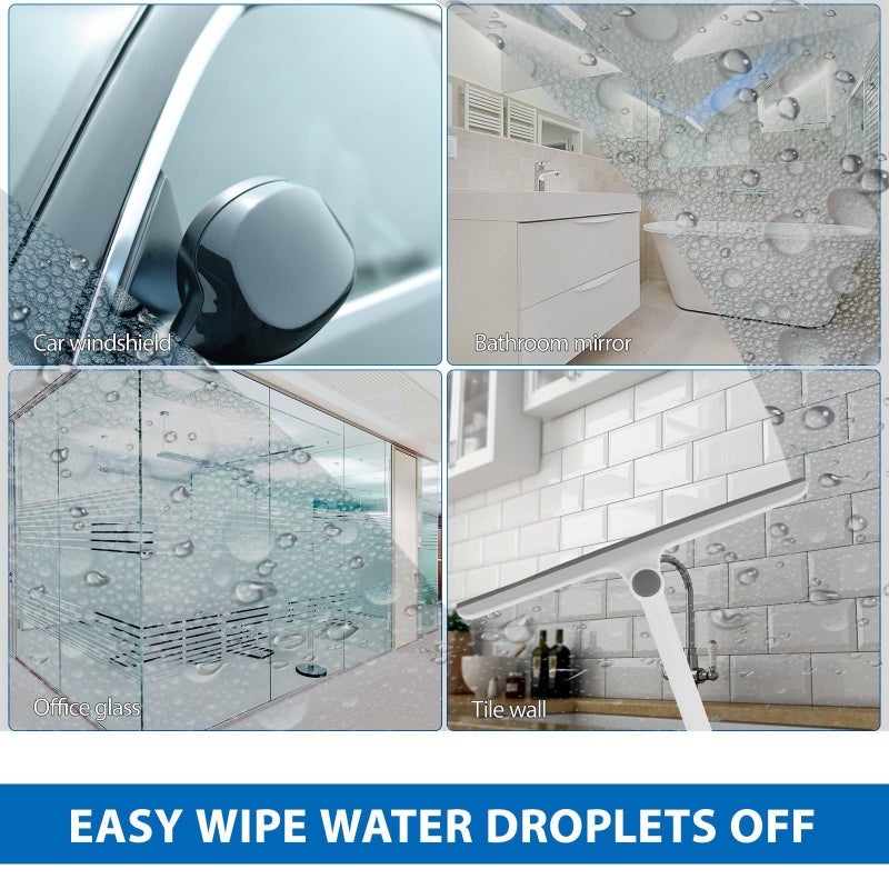 Rotating Glass Cleaning Squeegee Nonslip Window Wiper for Bathroom Car and Shop - Image 5