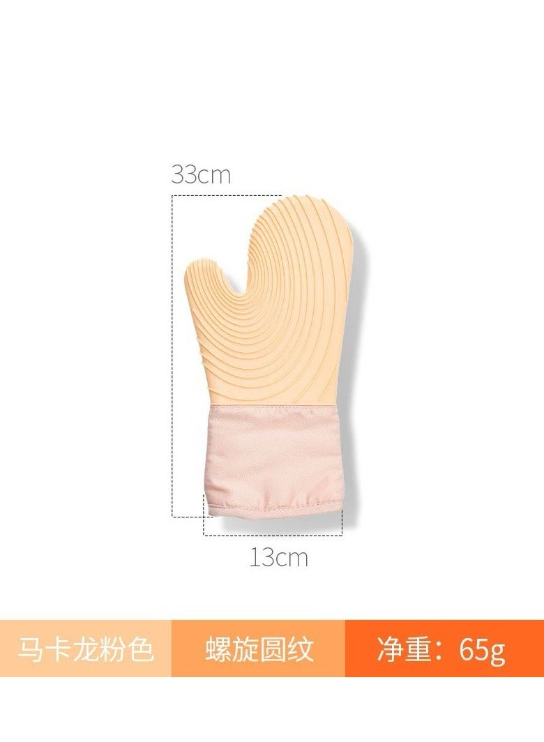 Heat and slip resistant silicone oven gloves, ideal for cooking, grilling, and baking safely. - Image 4