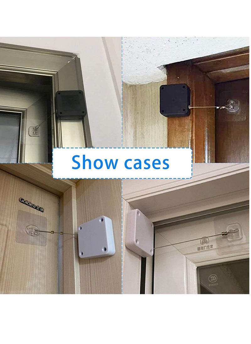 SYOSI Door Closer Automatic Sensor Door Closer Punch Free Spring Door Closer Residential Sliding Screen Door Closer Commercial Multifunctional Door Closer Door Closer for Bedroom Storm Home  - Image 3